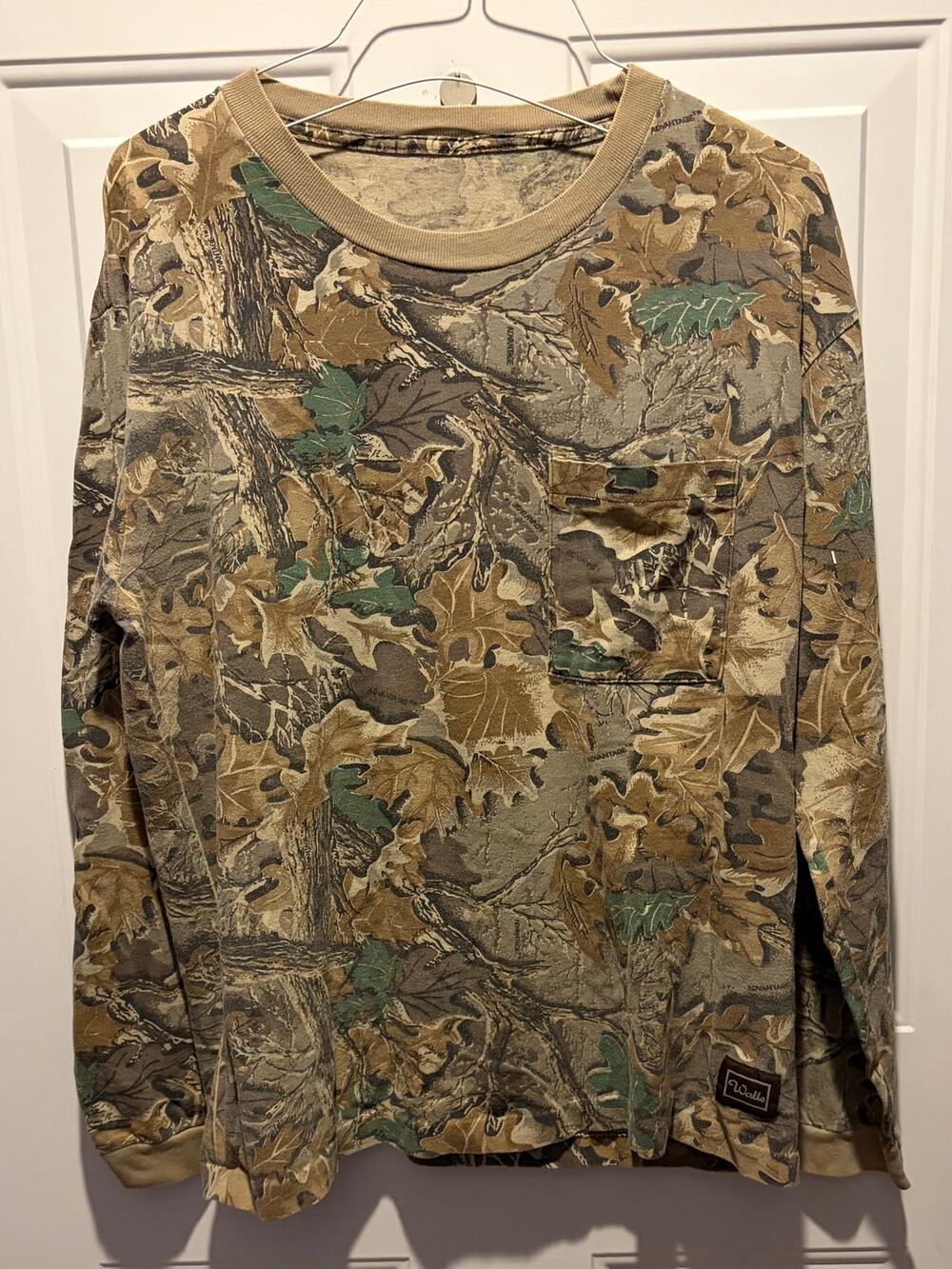 Vintage Walls Advantage Timber Camo Long Sleeve Pocket T-Shirt Men’s Hunting XL